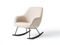 Schaukelstühle Teddy Stoff 82x76x92 cm - Creme-Schwarz - moderner Wohnzimmersessel