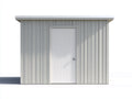 Gartenhäuser Metall 240x180x210 cm - hellgrau weiß - Gerätehaus mit Einzeltür