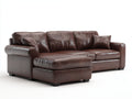 Ecksofa 260x165x88 cm - Kunstleder in Dunkelbraun - moderner Wohnstil