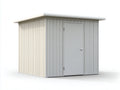 Gartenhäuser Metall 300x240x220 cm Creme-Grau - Modernes Gerätehaus mit Pultdach