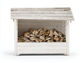 Kaminholzregal Holz weiß 120x45x95 cm - für Garten - rustikales Design