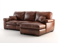 Ecksofa Lederoptik 275x170x86 cm - braun - klassischer Wohnstil mit Chaiselongue