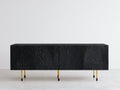 Dielenschränke aus Holz 180 x 40 x 80 cm - Schwarz-Gold - modern für Flur