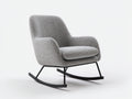 Schaukelstühle Strukturstoff grau Metallgestell 78x69x91 cm - für Wohnzimmer - modernes Design