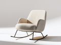 Schaukelstühle Cordstoff beige Metallgestell 74x70x88 cm - für Wohnzimmer - modernes Design