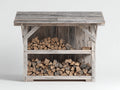 Kaminholzregal Holz 200x70x175 cm - Natur-Grau - überdachtes Holzlager für Garten und Terrasse
